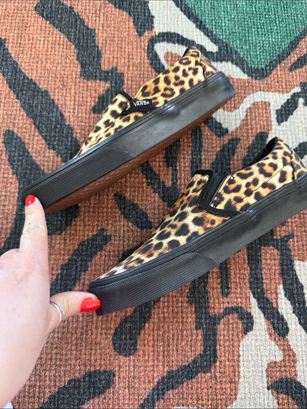 Vans Leopard Print Slip Ons - Picture 3 of 5